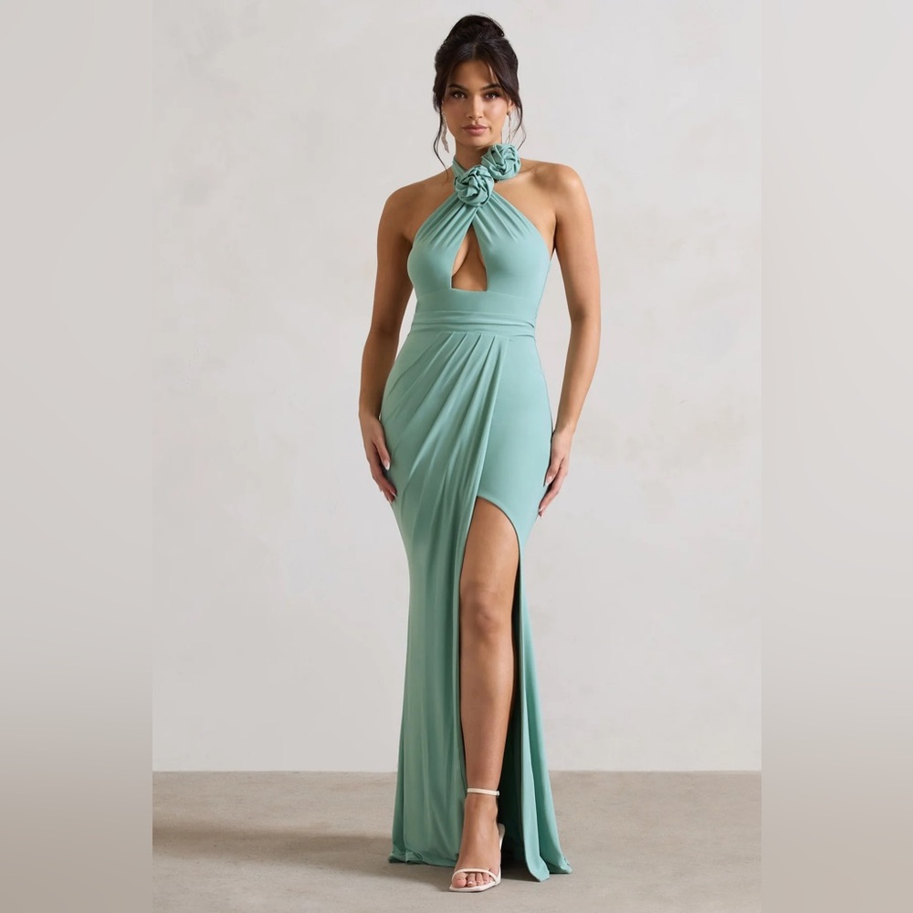 Club L London Mint Backless Dress - Picture 2 of 5